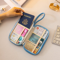 Porte-passeport de voyage multifonctionnel, sac de rangement pour câbles de données de grande capacité, porte-cartes portable