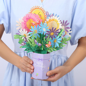 Carta Pop-up Pop-up con fiori di bella carta d'arte con fiore di vendita caldo - Product Image 5