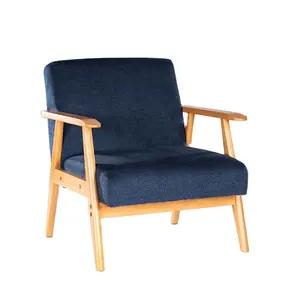 Armchair Chair Indoor Lounge Chair Household Wood-Design Armchair Dining Armchair Living Room Chair