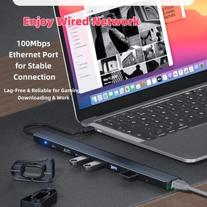 Hub USB C 10 en 1: 4K, 100W PD, 3 USB 3.0, Lector SD/TF, Ethernet - Estación <span class=keywords><strong>de</strong></span> Conexión Universal para MacBook/Dell/<span class=keywords><strong>HP</strong></span>/Lenovo - Product Image 3