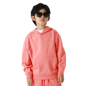 เสื้อสเวตเชิ้ตเด็กไซส์ใหญ่ ผ้าฝ้ายหนานุ่ม ระบายอากาศได้ดี สำหรับฤดูใบไม้ร่วง มีกระเป๋า  รับสกรีนโลโก้  แบบเรียบง่าย ใส่ได้ทั้งเด็กชายและเด็กหญิง ขายส่ง - Product Image 1