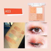 Palette d'ombres à paupières scintillantes sans marque, marque privée, maquillage longue durée