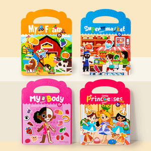 Impression offset sur papier gelée couché pour enfants Images colorées Enfants Jouets sensoriels éducatifs <span class=keywords><strong>Livre</strong></span> autocollant réutilisable - Product Image 6