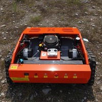 Mesin Pemotong Rumput Listrik Tanpa Kabel Multifungsi Beroda Rantai Bensin dengan Remote Control 550mm 800mm 1000mm