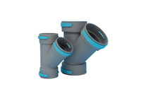 Raccord en T oblique pour tuyau PE 75-75-75, connecteur à 3 voies pour conduit de ventilation, raccord de tuyauterie CVC pour système de ventilation