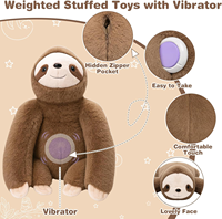 Peluche sensorielle lourdement lestée personnalisée en forme de paresseux pour enfants et adultes, animal en peluche OEM anti-anxiété avec billes de verre
