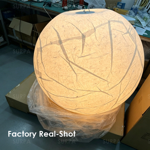Lampe suspendue Wabi Sabi Moon en <span class=keywords><strong>papier</strong></span>, taille personnalisée d'usine, 2200K à 4000K, pour l'intérieur, salon, maison - Product Image 2