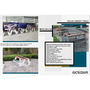 Banc de recharge solaire commercial avec affichage publicitaire, options de recharge multiples, conception résistante aux intempéries pour l'extérieur - Product Image 5