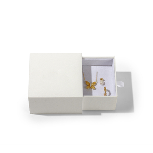FANXI Custom Logo Cardboard Jewelry <b>Gift</b> Bags for Jewelry Packaging Necklace <b>Earrings</b> Packaging Sliding Drawer <b>Box</b> - Product Image 4
