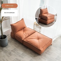 Modulares Bodensofa-Bett mit Hochdichteschaum, Abnehmbarem Waschbarem Bezug, Faltbarer Relaxliege, Wasserdichtes Sofa für Apartment-Wohnzimmer