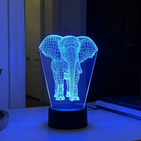 Lampe 3D en acrylique lumineuse, base ABS changeante de couleur, lampe d'anime, base LED, cadeau pour enfants, dessin animé
