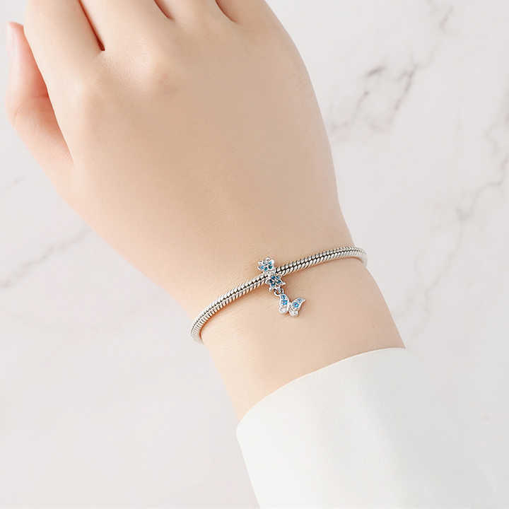 10Pcs Argento Antico Colore Hamsa Fatima Fascino Mano Male Occhio Blu Perlina Misura Ciondolo Collana Braccialetto Accessori Gioielli Fai Da Te