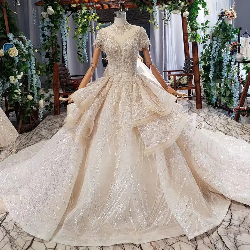 Jancember HTL695 소주 사랑 시즌 사용자 정의 손으로 만든 새로운 디자인 공주 웨딩 드레스