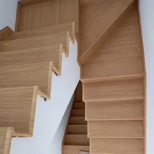 Komposit 300*600mm HDF MDF laminasi tangga Edging apartemen tapak tangga dan Riser Indoor nosing