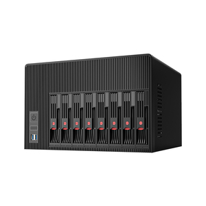 Boîtier NAS 8 baies avec échange à chaud de disques HDD/SSD, châssis de stockage Mid-Tower avec ventilateur et port USB frontal - Product Image 1