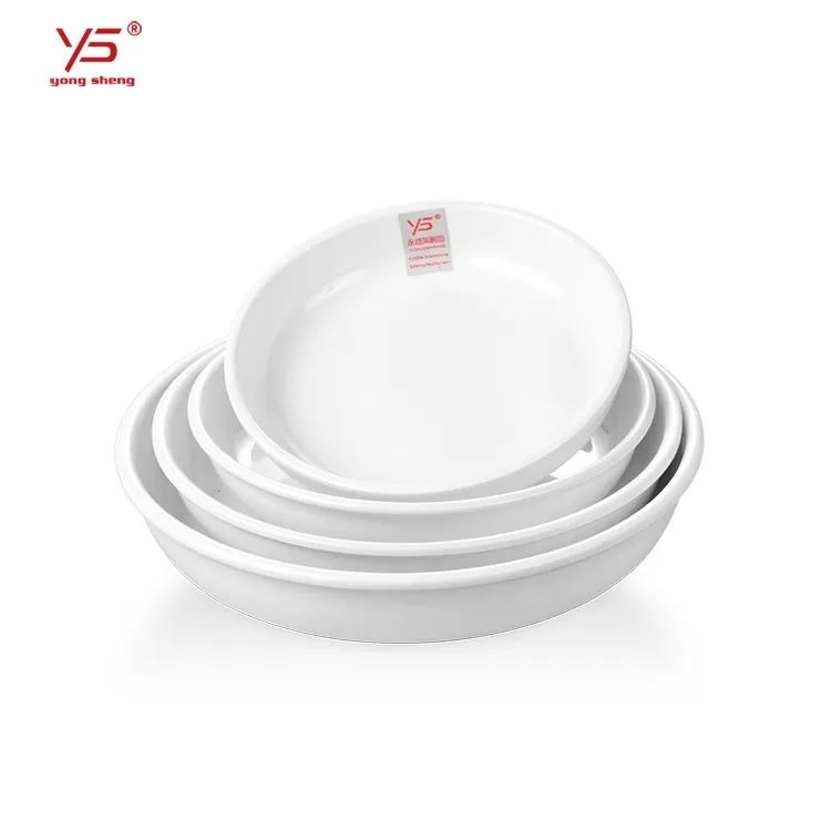 SGS certified high quality imitation porcelain concave with deep dish production lines dessert dishes for restaurants