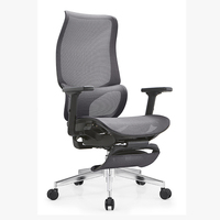 Chaise de poste de travail en maille moderne à dossier haut confortable de luxe noire chaise de bureau de direction ergonomique