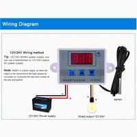 Controlador de Temperatura XH-W3002 AC110V-220V DC12V/24V, Termostato Digital LED, Interruptor Microcomputarizado, Sensor Termorregulador