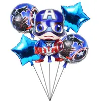 Party Decoratie Benodigdheden Cartoon Super Hero Helium Ballon Vijf Delige Set Globos Folie Ballonnen