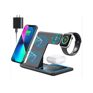 Estación de Carga Inalámbrica con Carga Rápida para iPhone 16 15 14 13 12, iWatch y Airpods, Soporte de Carga 3 en 1 con Puerto Tipo-C - Product Image 1