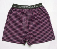 Boxers en coton respirants et écologiques pour hommes, séchage rapide, motif écossais tissé élastique personnalisé, vente en gros de Tirupur, OEM Inde