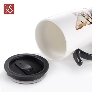 Tazas de cerámica <span class=keywords><strong>con</strong></span> diseño de gato bonito y creativo personalizado, taza de café de porcelana encantadora de porcelana <span class=keywords><strong>con</strong></span> tapa para regalo - Product Image 5