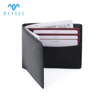 Pabrik kustom kualitas tinggi penuh Grain kulit asli mewah pendek ramping RFID memblokir merek dompet untuk pria