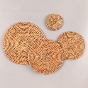 Mantel Individual <span class=keywords><strong>de</strong></span> ratán <span class=keywords><strong>de</strong></span> otoño hecho a mano para <span class=keywords><strong>Amazon</strong></span>, alfombrilla <span class=keywords><strong>de</strong></span> taza <span class=keywords><strong>de</strong></span> té con aislamiento térmico antiescaldado para mesa <span class=keywords><strong>de</strong></span> té y olla para el hogar - Product Image 4