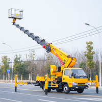 Uygun Fiyatlı JMC 32m 8 Bölümlü Sepetli Hidrolik Asansörlü Çalışma Platformu, Yüksek İrtifa İnşaat İşleri İçin Kamyon