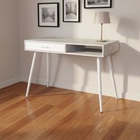 Bureau d'ordinateur moderne avec cadre métallique et tiroirs, idéal pour iPhone, iPad, MacBook Air – Prix usine