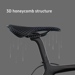 Sillín de <span class=keywords><strong>bicicleta</strong></span> 3D impreso ultraligero sillín de carbono 135/143mm 105g sillín de <span class=keywords><strong>bicicleta</strong></span> para MTB grava asiento de <span class=keywords><strong>bicicleta</strong></span> de carretera piezas de <span class=keywords><strong>bicicleta</strong></span> - Product Image 6