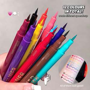 OEM/ODM Eyeliner liquide arc-en-ciel 12 couleurs, imperméable, longue tenue, anti-bavures, DIY, maquillage pour les yeux aux couleurs néon - Product Image 4