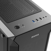 Aigo SAMA — boîtier pour ordinateur de bureau, tour de pc avec circuit de refroidissement à eau, ventilation stéréoscopique