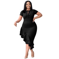 Nouvelle Robe Décontractée Sexy et Tendance pour Femmes Rondes 2026 avec Taille Haute et Longue en Polyester Spandex