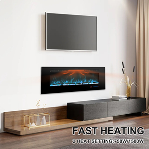 Luxstar-chimenea eléctrica <span class=keywords><strong>3D</strong></span> de 36 pulgadas, luz LED empotrada y montada en la pared, <span class=keywords><strong>con</strong></span> efecto de <span class=keywords><strong>llama</strong></span> Real - Product Image 4