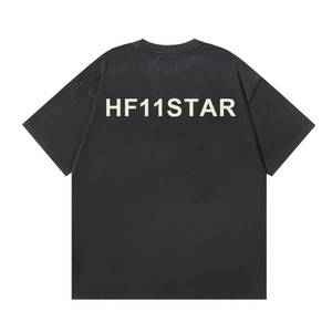 เสื้อยืดลายดาวสไตล์อเมริกันย้อนยุค Hell High Street ทรงหลวม ใส่ได้ทั้งชายหญิง ผ้าฝ้าย 100% แขนสั้น แบรนด์แฟชั่นสุดฮิต - Product Image 3