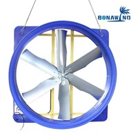 Ventilateur à lamelles Terrui 72 pouces EC, 6 pales en aluminium, plaque de déflecteur, roulement à billes, 380-480V, pour l'élevage, l'écurie, la ventilation de grands espaces