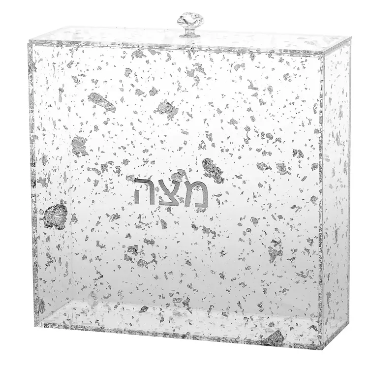 Caixa de armazenamento para matzah quadrada Lucite personalizada ACC, caixa de acrílico para mesa de páscoa, suporte para matzah judaico, preço de atacado de fábrica