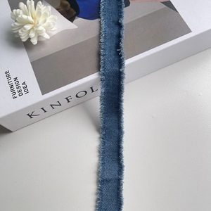 Pita Denim desainer buatan tangan dengan Spool rantai rumbai kain berjumbai untuk tas kain dan topi istilah renda baru - Product Image 6
