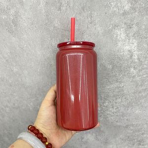 Paquete de 25 Latas de Acero Inoxidable de 16 oz para Sublimación, Color Rojo, Verde y Azul Bebé, Personalizables con Logotipo, para Envolturas UV DTF - Product Image 4