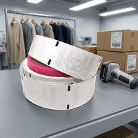 Étiquette RFID ISO18000 6C en nylon flexible satiné, étiquette textile tissée UHF pour l'entretien des vêtements