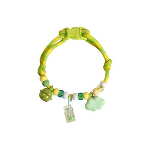 <b>Braided</b> Rope Pet Collar With Colorful Beads And Bell For Small Medium Dogs Cats Breathable Non Constricting Design - Product Image 4