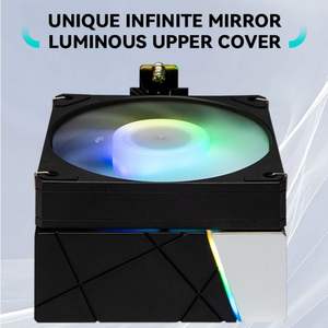 מאוורר מעבד PWM ARGB בגודל 120 מ\\\"מ, 4 צינורות חום, 200W TDP, 54.98CFM, 32.84dBA עבור Intel LGA1700 עבור AM4 מחשב גיימינג - Product Image 4