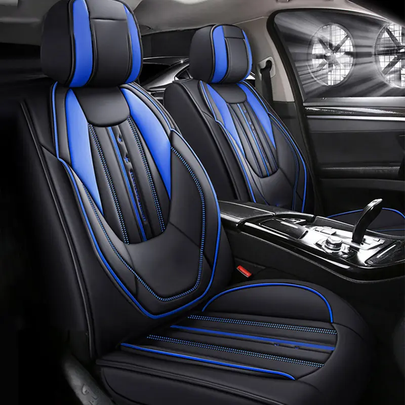 5 Seats Universal Fit Set Leather Car Seat Covers Fashion Sports Cushion Cover 5d Car Seats Cover Set