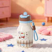 Bouteille d'eau isotherme en acier inoxydable 316 pour enfants, motif dessin animé mignon, pour étudiants, vente en gros par sublimation