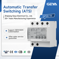 Commutateurs de transfert automatique (ATS) sur rail DIN GEYA GPS8-18, 45~65Hz AC220V/110V 63A/80A, pour onduleur solaire