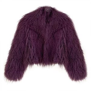 Yr027 chất lượng hàng đầu Ladies bất Mông Cổ Áo Lông Thú chấp nhận tùy chỉnh làm cho Tây Tạng Lamb Jacket rất nhiều màu sắc - Product Image 2