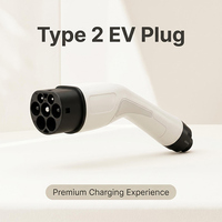 Prise de chargeur EV de type 2 mâle, intelligente, de remplacement, 32A, haute conductivité, IP55, résistante aux intempéries, conforme à la norme IEC 62196-2