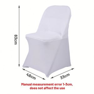 Nouvelle Housse de Chaise Pliante Blanche en Spandex/Polyester, Lavable en Machine et Facile à Installer, Tailles Personnalisables pour Location de Mariage - Product Image 5