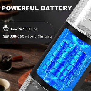 เครื่องชงกาแฟเอสเปรสโซไฟฟ้าแบบพกพา - 2 in 1 ไร้สาย แรงดัน 15 บาร์ เครื่องชงกาแฟขนาดเล็ก, เครื่องชงกาแฟแบบพกพาสำหรับรถยนต์ - Product Image 3